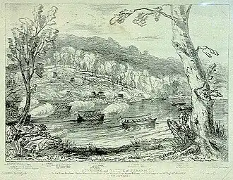 Штурм поселения на реке Сан Хуан со шлюпок