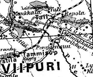 Деревня Манниккала на финской карте 1923 года