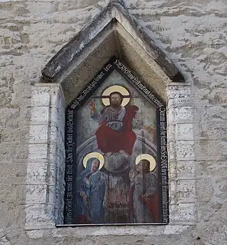 Картина «Судный день» (копия) в нише над пятым пилоном аркады ратуши