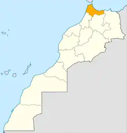 Танжер — Тетуан — Эль-Хосейма на карте