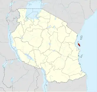 Центрально-Южный Занзибар на карте