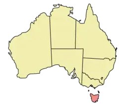 Карта Тасмании