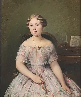 Портрет Евгении Васильевны (урождённой Аверкиевой) работы Н.А. Лаврова (1853 г.)