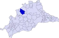 Расположение муниципалитета Теба на карте провинции