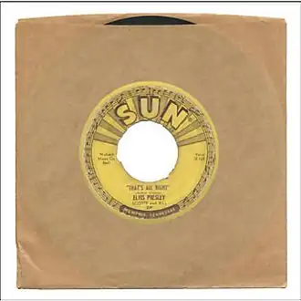 Обложка сингла Элвиса Пресли «That’s All Right» (1954)