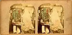 Лондонская стереоскопическая компания. Фотография из серии стереокарточек «Призраки в стереоскопе», 1850