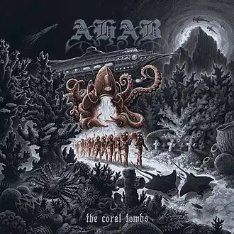 Обложка альбома Ahab «The Coral Tombs» (2023)