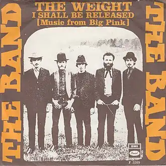 Обложка сингла The Band «The Weight» (1968)