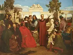 День рождения Платона, отмечаемый Лоренцо Великолепным на Вилле Кареджи. 1862