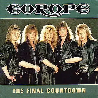 Обложка сингла Europe «The Final Countdown» (1986)
