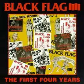 Обложка альбома Black Flag «The First Four Years» (1983)