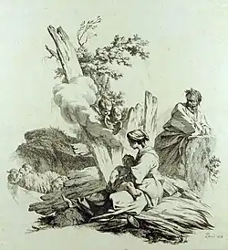 Бегство в Египет. 1758. Офорт. Метрополитен-музей, Нью-Йорк