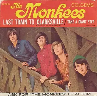 Обложка сингла The Monkees «Last Train to Clarksville» (1966)