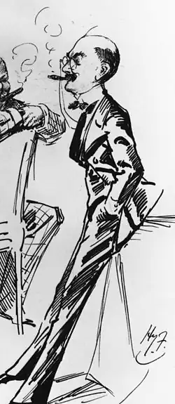 Карикатура на Т.Э. Гатри авторства Гарри Фернисса.