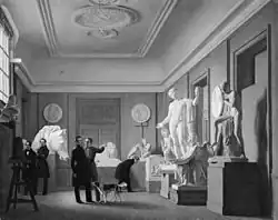 Ателье Торвальдсена во дворце Шарлоттенборг. 1836. Холст, масло. Городской музей искусств, Копенгаген