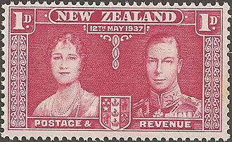 Марка Новой Зеландии, 1 пенни (Sc #223)