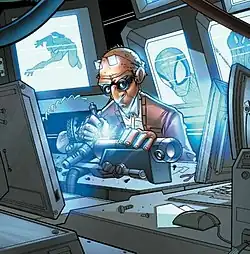 Тинкерер в комиксе Marvel Age Spider-Man #1 (май, 2004)Художник — Марк Брукс.