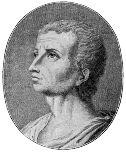 Тит Ливий на гравюре начала XX века. Портретная фантазия неизвестного художника