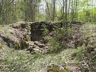 Остатки камеры в восточной стене Тиверского городка