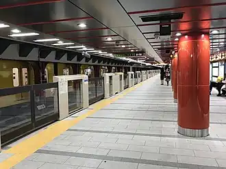 Платформа станции (январь 2018)