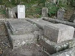 Могила Авраама Фирковича. Поздняя реконструкция разрушенной плиты