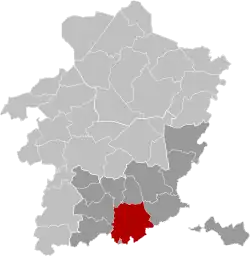 Расположение муниципалитета на карте провинции