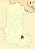 Расположение муниципалитета на карте провинции