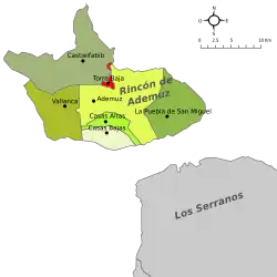 Расположение муниципалитета Торребаха на карте провинции