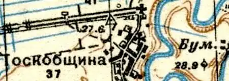 План деревни Таскобщина. 1941 год