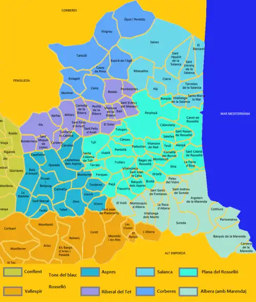 Карта Руссильона