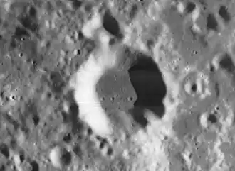 Фрагмент снимка зонда Lunar Orbiter - I.