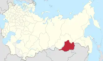 Забайкальская область на карте