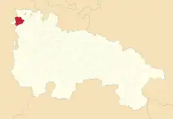 Расположение муниципалитета на карте провинции