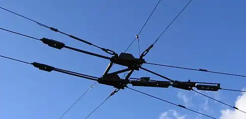 Троллейбусная стрелка, типичная для систем бывшего СССР.