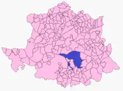 Расположение муниципалитета Трухильо на карте провинции