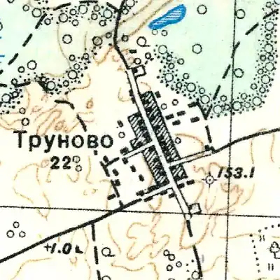 План деревни Труново. 1938 год