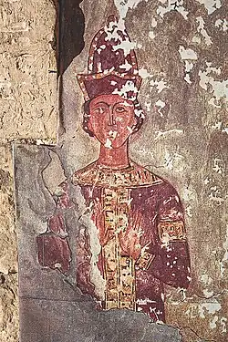 Цотнэ Дадиани в детстве. Фреска из монастыря Хоби