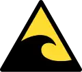 Japanese warningsign for Tsunami hazard