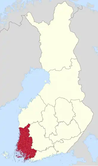 На карте Финляндии