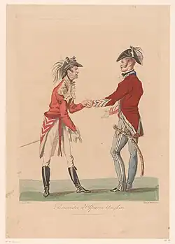 Встреча двух британских офицеров. По рисунку Карла Верне