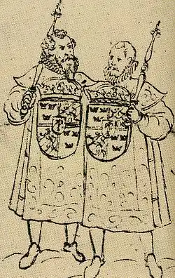 Герольды на похоронах короля Юхана III, 1594 год