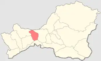 Чаа-Хольский кожуун на карте