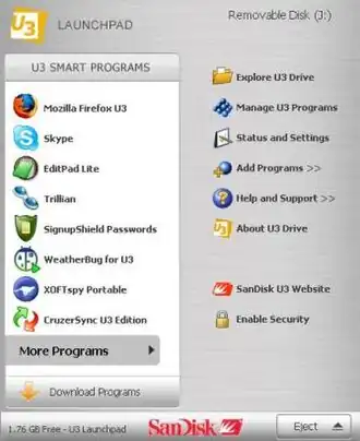 Скриншот программы U3 Techonology