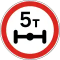 3.16. Движение транспортных средств, нагрузка на ось которых превышает …т, запрещено