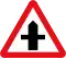 Crossroads (junction with a minor cross road)