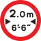 No vehicles over width shown