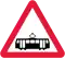 Trams crossing ahead