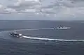 БПК «Маршал Шапошников» и USS Vandegrift (FFG 48) во время совместных учений PASSEX, 9 ноября 2003 года