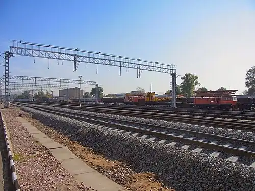 Пути станции. Вид в восточном направлении