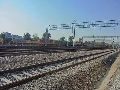 Пути станции. Вид в западном направлении